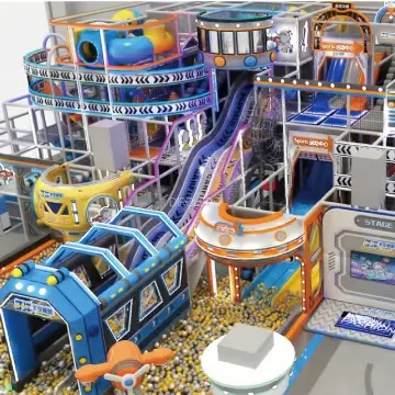Trendy Themed commercial kids park children indoor playground manufacturer Commercial softplay Certified Fiberglass Slide Eco-friendly Indoor Playground Equipment for Children