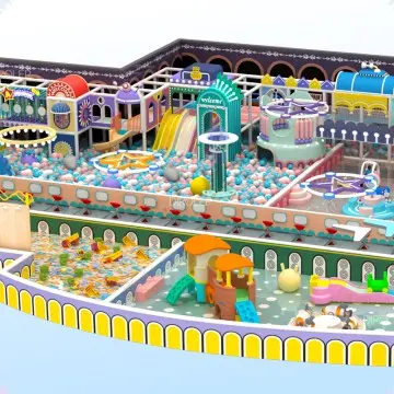 Castle Themed Kids Amusement Park Attractive Playground Fibeiglass Slide Children Modular Playground With Plastic Slide kids Slides