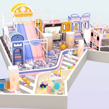 Macaroon Theme  Dirolep Park children indoor playground factory free design Macaron Themed Kids Play Area Commercial Indoor Playground