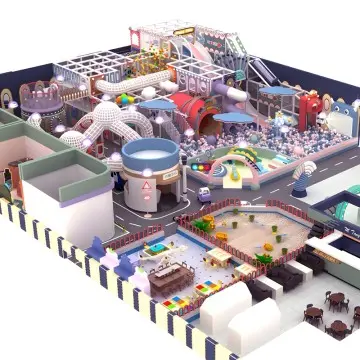 Custom Design Indoor Amusement Equipment Indoor Playground Trampoline Set Indoor Equipment