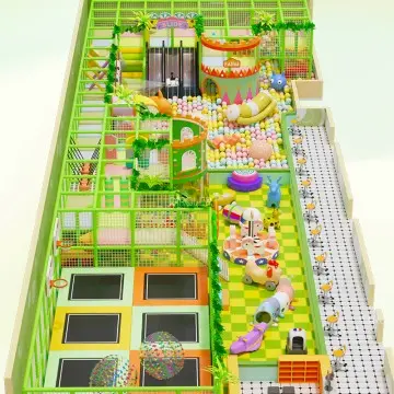 Jungle Themed Kids Amusement Park Attractive Playground Fibeiglass Slide Children Playground With Plastic Slide kids Slides