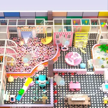 Morandi Themed Kids Playground Children Indoor Playground Equipment With Slide Ball Pit kids Playground Indoor baby Playground childrens Playground