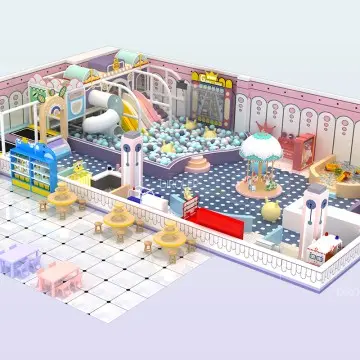 Macaroon Theme commercial kids park children indoor playground Charming and Colorful Macaron Themed Indoor Play Equipment