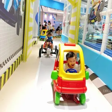 Racing Themed Commercial softplay Certified Fiberglass Slide kids soft play equipment for amusement park support customization