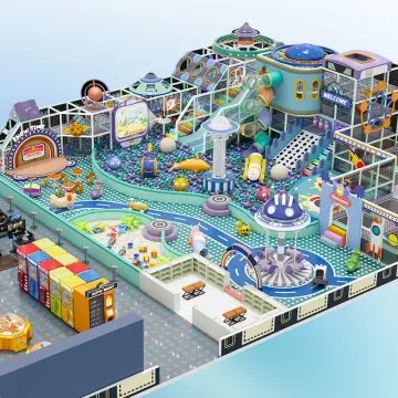 Space Themed Children Indoor Playground European Standard Kids Indoor Playground childs Play Area