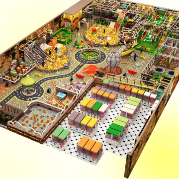 Jungle Themed  Indoor Jungle Gym Customized Themed Park Amusement Play Indoor Playground With Trampoline Park Climbing Wall