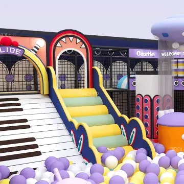 Morandi Themed commercial kids park children indoor playground manufacturer Commercial Indoor Playground colorful Macaron Themed Indoor Play Centers