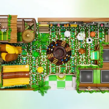 Jungle Themed Kids Child Area Neon Amusement Park Indoor Playground Factory Custom Soft Play Equipment with LED Slide by Cheer Amusement