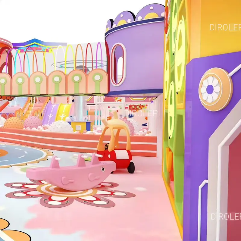 Macaroon Theme kids soft play equipment for amusement park support customization Customizable Macaron Themed Indoor Playground