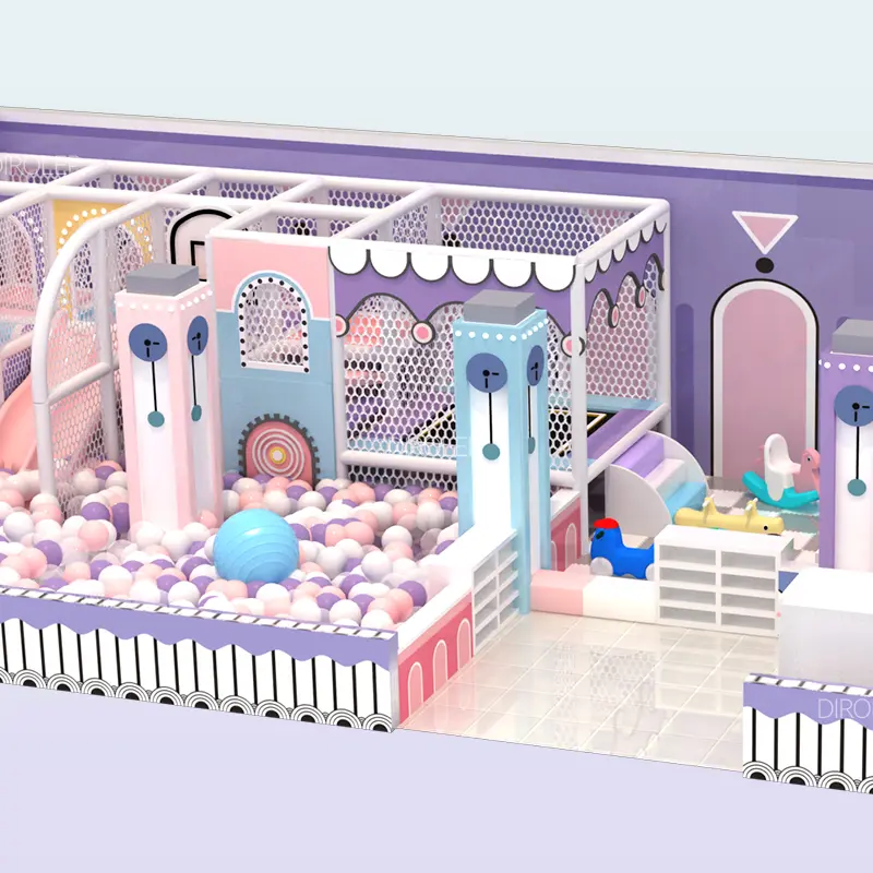 Macaroon Theme commercial kids park children indoor playground Charming and Colorful Macaron Themed Indoor Play Equipment