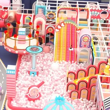 Morandi Themed customizable Indoor Maze Playground Equipment For Commercial challenging Maze Playground Structures