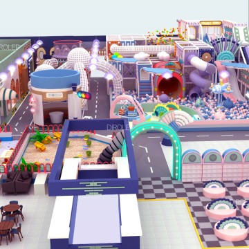 Morandi Themed New Design Children's Park Free Design Indoor Playground Equipment Kids Mini Playground With Ball Pool free Design Indoor Playground