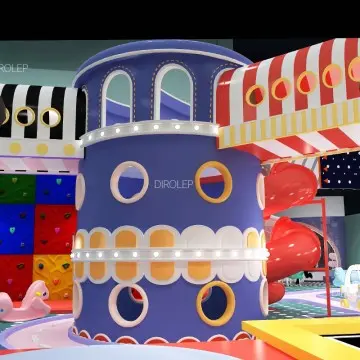 Morandi Themed Dirolep Park children indoor playground factory free design support customization of children's amusement park climbing play structure