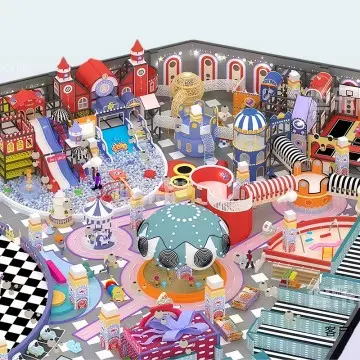 Castle Themed Dirolep Park children indoor playground factory free design amusement park facilities indoor playground slides