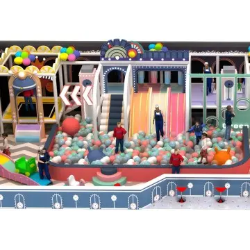 Small slide trampoline indoor children's playground equipment