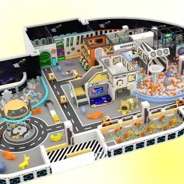 Space Themed soft play sets kids playground Equipment custom Led Space Indoor Playground For Kids commercial Soft indoor play center