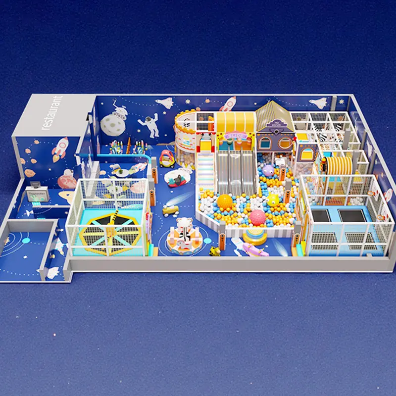 Space Themed Children Indoor Playground Equipment Multi-Functional Commercial Kids Zone