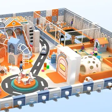 Trampoline park Commercial Adventure Park Customized Rope Course Kids Indoor Playground Equipment With Trampoline Park, Climbing Facility
