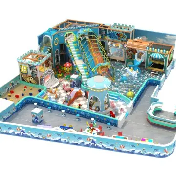 Ocean themed indoor amusement park customized children's fitness center