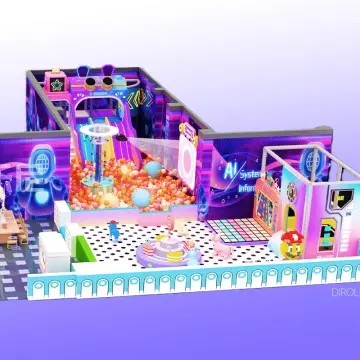 Dirolep Park Space Themed New Led Space-themed Soft Play Equipment custom Led Space Indoor Playground For Kids commercial LED Space Theme Indoor Playground