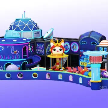 Dirolep Park Space Themed Indoor Kids Adventure Park indoor Play Park Equipment indoor Children's Playground play Park For Children steel Indoor Playground factory