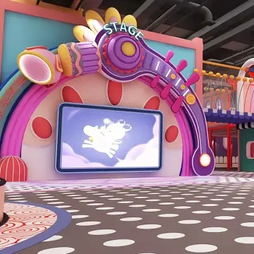 Morandi Themed Children Indoor Playground Jumping Park Commerical Trampoline Park Equipment with Ninja Course, Ball Pool-1