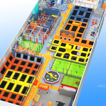 Trampoline park Attractive Kids Fun Indoor Playground Equipment Customized Amusement Other Playgrounds for Children Dirolep Park children indoor playground factory