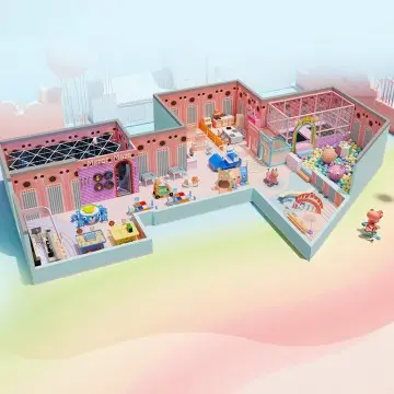 Macaron Themed Children Indoor Playground  Featuring Educational and Entertaining Elements