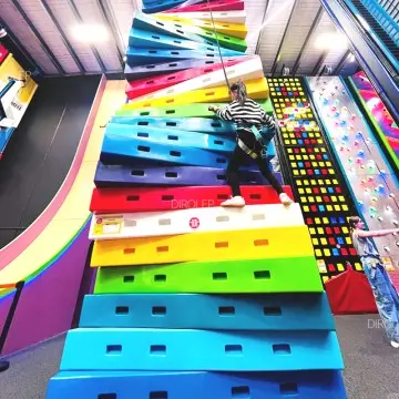 Climbing Wall Children's Indoor Playground Centre with Interactive Ball Machine Climbing Wall Obstacle Course and Soft Play Area support customization of children's amusement park